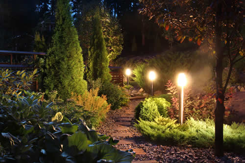 Landscape Lighting - Garden Path Lights - Outdoor Lighting Design - B&B Group, Indianapolis IN
